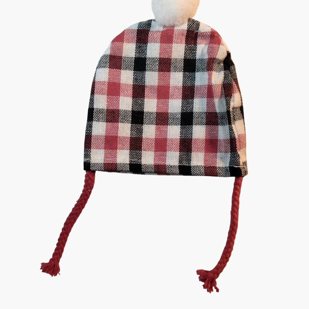 Uncle Buck Hat Ornament Tartan Plaid Red Black Cabin Lodge Cottage
